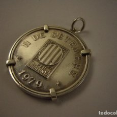 Medallas históricas: MEDALLA 11 DE SETEMBRE 1979 PER CATALUNYA , ESTAVT DE SAV PLATA LEY 925. Lote 93718810