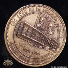 Medallas históricas: MEDALLA FUERZAS AÉREAS COLOMBIANAS.- 100 AÑOS DE LA AVIACIÓN MUNDIAL