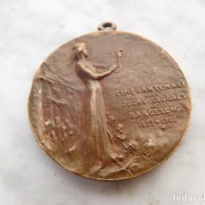Medallas históricas: MEDALLA CINQUANTENARI JOCHS FLORALS DE BARCELONA 1859 1908