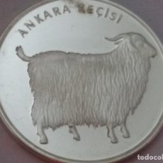 Medallas históricas: TURQUIA -MONEDA- 20 LIRAS TURCAS 2005 PLATA ( 23,40 GR. ) SC- UNC- ( M074 ). Lote 147619550