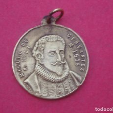 Medallas históricas: MEDALLA III CENTENARIO PUBLICACIÓN DEL QUIJOTE. 1605 - 1905. MUY RARA.