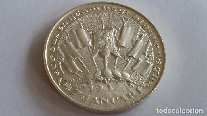 Historische Medaillen: HOLANDA- MEDALLA BODA REAL 1937 PLATA 31,50 gr. SC UNC ( P023)