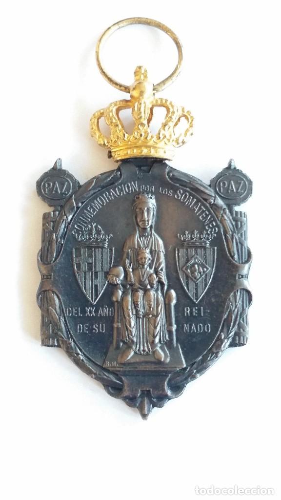 M&eacute;dailles historiques: MEDALLA-.ALFONSO XIII 1923 CONMEMORACION DE LOS SOMATONES sin circular perfecta ( K083 )