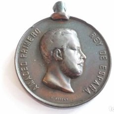 Medallas históricas: MEDALLA- AMADEO I 1870 ESCUADRA DEL MEDITERRANEO ( F025 ). Lote 215569170