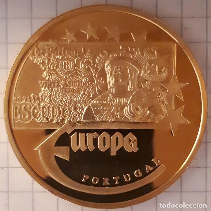 Medallas hist&oacute;ricas: MEDALLA EUROPA CON BILLETE DE PORTUGAL - Foto 2