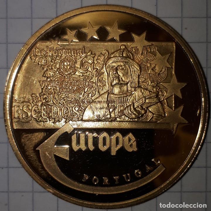 Medallas hist&oacute;ricas: MEDALLA EUROPA CON BILLETE DE PORTUGAL - Foto 4