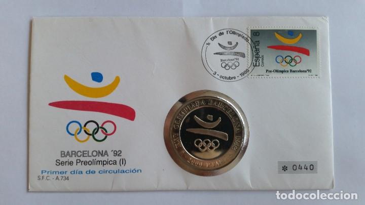 M&eacute;dailles historiques: ESPA&Ntilde;A-2000 PESETAS 1990 PLATA PRIMER DIA DE CIRCULACION SC UNC ( B063 )