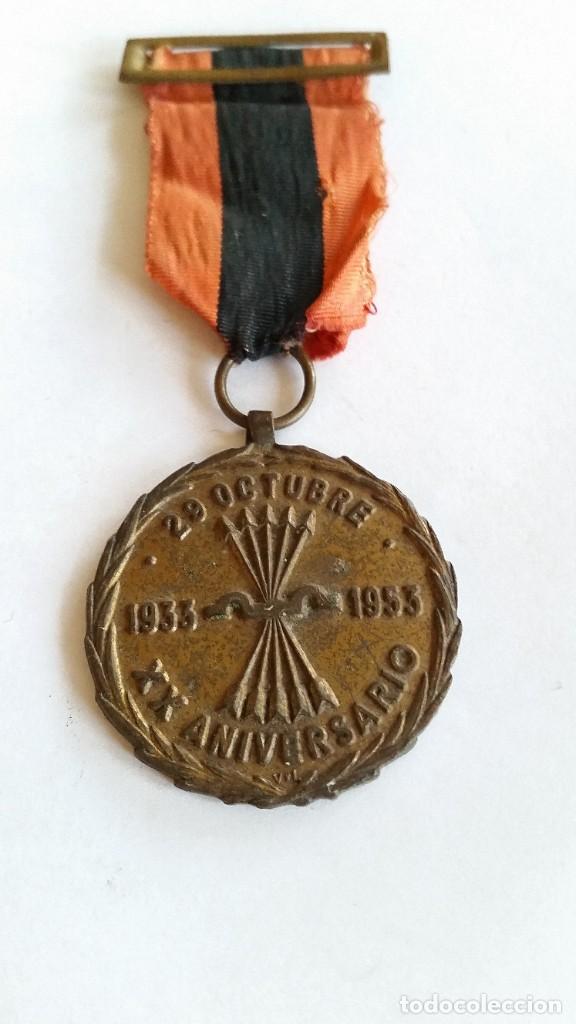Historische Medaillen: MEDALLA - XX ANIVERSARIO DE LA FUNDACION DE LA FALANGE 1933-1953( X045 )