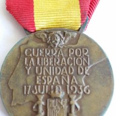 Medallas históricas: MEDALLA -GUERRA POR LA LIBERACION Y UNIDAD DE ESPAÑA 17 JULIO 1936 ( X057 ). Lote 217439621