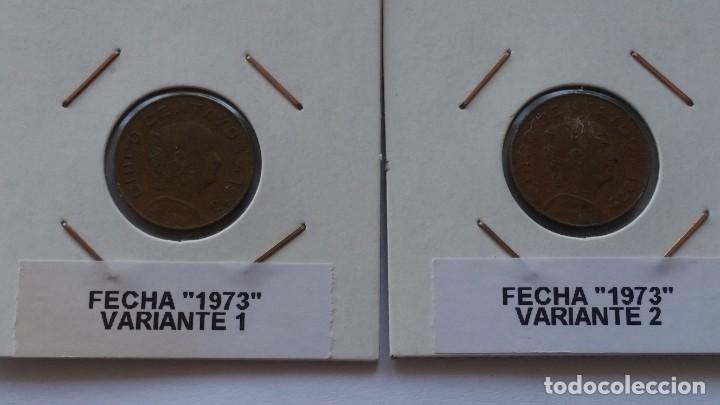 Historische Medaillen: ERROR- MEXICO 5 CENTAVOS 1973 VARIANTE 1 Y 2 EN LA FECHA ( X113 )