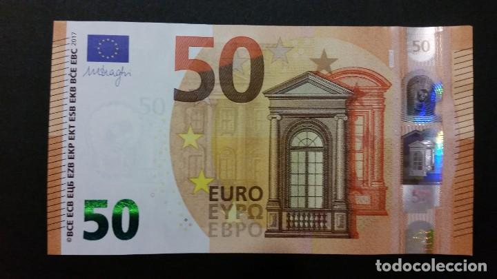 M&eacute;dailles historiques: ESPA&Ntilde;A-BILLETE- 50 EUROS DRAGHI VA - V002 SC ( T131 )