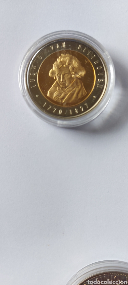 Medallas hist&oacute;ricas: MEDALLA CONM BEETHOVEN 1995.CAPSULA - Foto 1