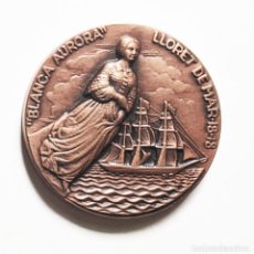 Medallas históricas: XVIII SALÓN NAUTICO BARCELONA. BLANCA AURORA. LLORET DE MAR 1848. 5 CMS. DIÁMETRO. . VELL I BELL.