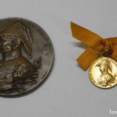 Medallas históricas: MEDALLA DE BRONCE GENERAL PALAFOX LAUDEMUS VIROS GLORIOSOS, AÑO 1908, REVERSO CIVES CAES AUG. 1908,