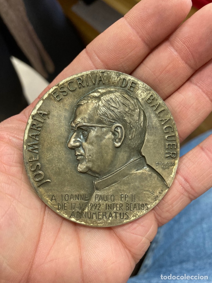 Medallas históricas: Bonita medalla de plata José María escriba de Balaguer - Foto 1 - 267594954