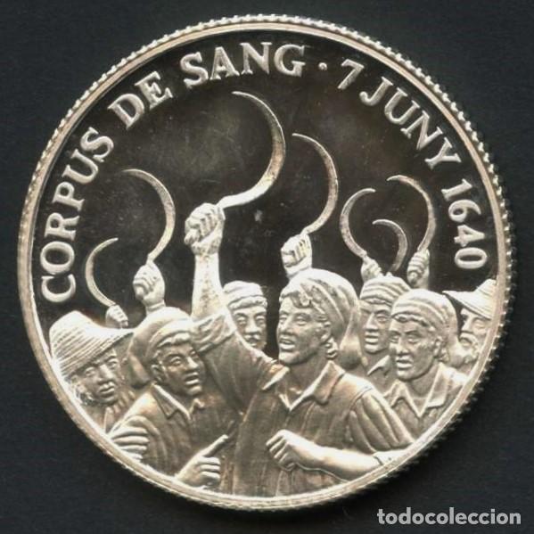 M&eacute;dailles historiques: MEDALLA DE PLATA, CORPUS DE SANG, ELS SEGADORS, CALIDAD: PROOF
