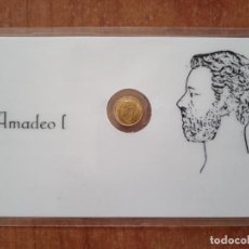 Medalhas históricas: TARJETA MONEDA AMADEO I. Lote 285593708