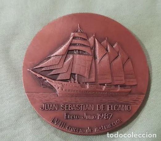 Medallas históricas: Antigua medalla Princípe de Asturias, LVIII crucero de instrucción. 1987. 80 Gramos. 5 ctm diametro - Foto 2 - 286451203