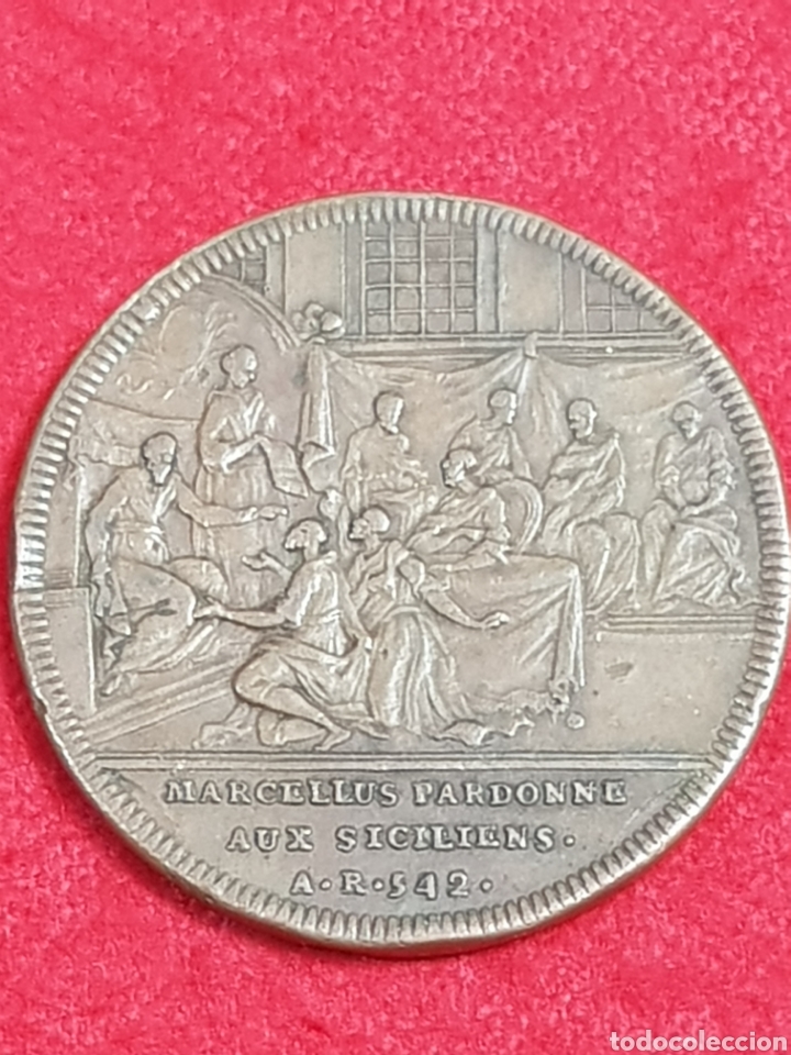 Historical Medals: Medalla de Claudius Marcellus pardonne hacia 1745 Sicilia
