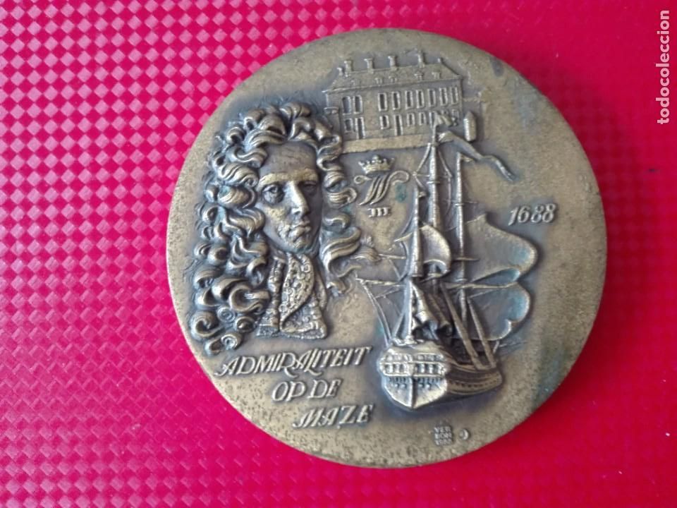 Historical Medals: MEDALLA 300 ANIV ADMIRALTEIT OP DE MAZE 1688-1988- TWF - HELLEVOETSLUIS - LONDEN / LONDON - BRONCE