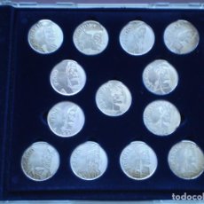 Medallas históricas: COLECCION 13 ARRAS GIGANTONES DE BURGOS EN PLATA DE LEY. DIARIO DE BURGOS. Lote 306496293