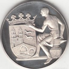 Medallas históricas: MEDALLA: ESCUDO BILBAO - RIA Y PUENTE COLGANTE / PAIS VASCO - PLATA PURA