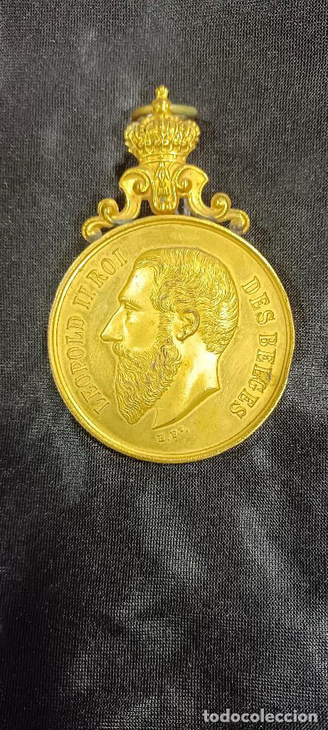 M&eacute;dailles historiques: MEDALLON DE COLGAR - LEOPOLD II ROI DES BELGES- BRONCE