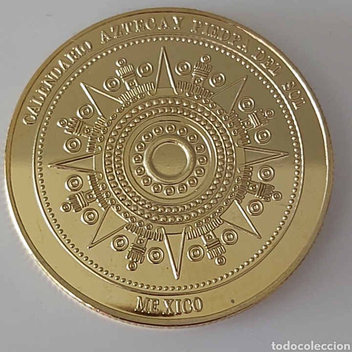 Medallas hist&oacute;ricas: MAGN&Iacute;FICA MONEDA DE ORO AZTECA. REF S3 M - Foto 4