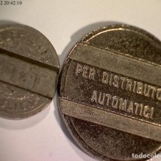 Medallas históricas: JETON TELEFONICO FRANCIA 1937 E ITALIA. Lote 338340118