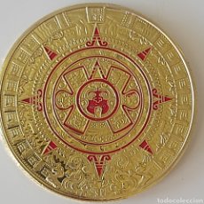 Medallas históricas: FABULOSA MONEDA DE ORO CON CALENDARIO AZTECA. REF S2 M CG. Lote 342700658