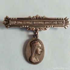 Medallas históricas: MEDALLA XXXV CONGRESO EUCARISTICO - BARCELONA- 1952 - PLATA - PIEZA SUPERIOR 42 MM.. Lote 338357878