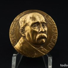 Medallas históricas: ANTIGUA MEDALLA DE BRONCE GEORGES CLEMENCEAU. Lote 347501633
