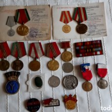 Medallas históricas: LOTE MEDALLAS MILITARES VARIOS PAÍSES SEGUNDA GUERRA MUNDIAL ORIGINAL. Lote 364355731