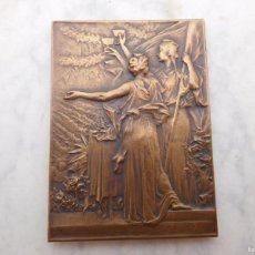 Medallas históricas: PLACA MEDALLA DE BRONCE F. VERNON PARIS 1900 NOMINAL