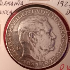 Medallas históricas: PRECIOSA MEDALLA DE PLATA ALEMANA, ALEMANIA, PRESIDENTE DEL REICH VON HINDENBURG, 26 GR., 35 MM.