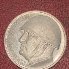 Medallas históricas: MEDALLA MUSSOLINI 20 LIRAS 1943 S/C PLATA. Lote 395652359