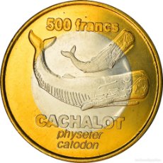 Medallas históricas: [#828631] TIERRAS AUSTRALES Y ANTÁRTICAS FRANCESAS, 500 FRANCS, CACHALOT, 2011, SC. Lote 402131249