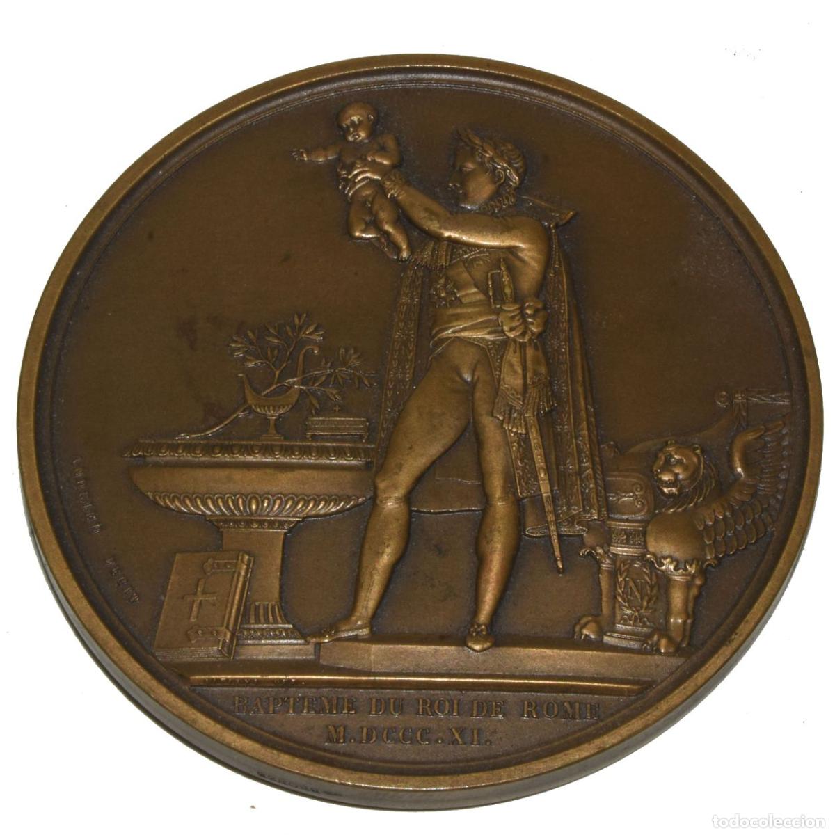 Medalhas hist&oacute;ricas: M&eacute;daille bronze Bapt&ecirc;me du Roi de Rome