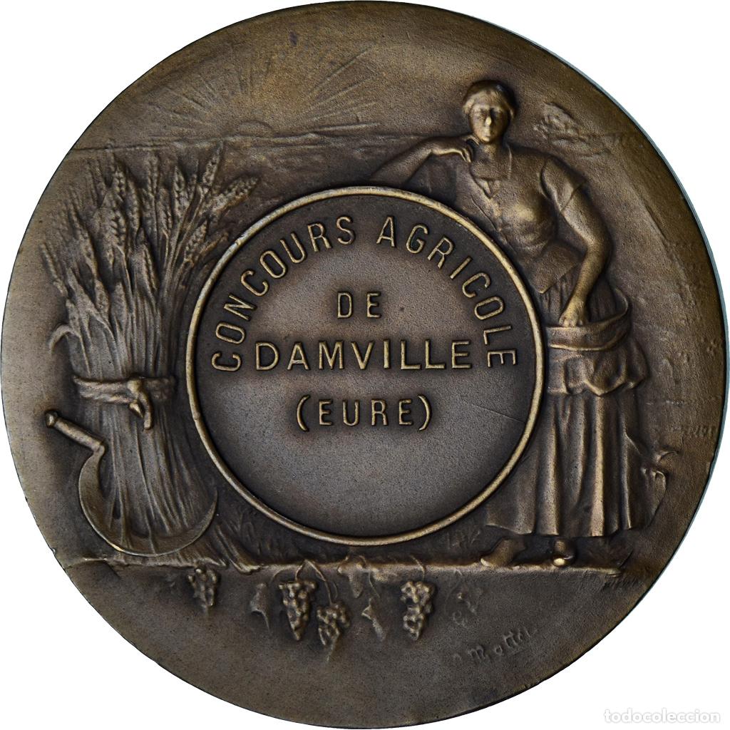 Médaille Art Nouveau GALLIA COMICE AGRICOLE ROUEN Par BOTTEE - Argent Plaqué - Vintage
