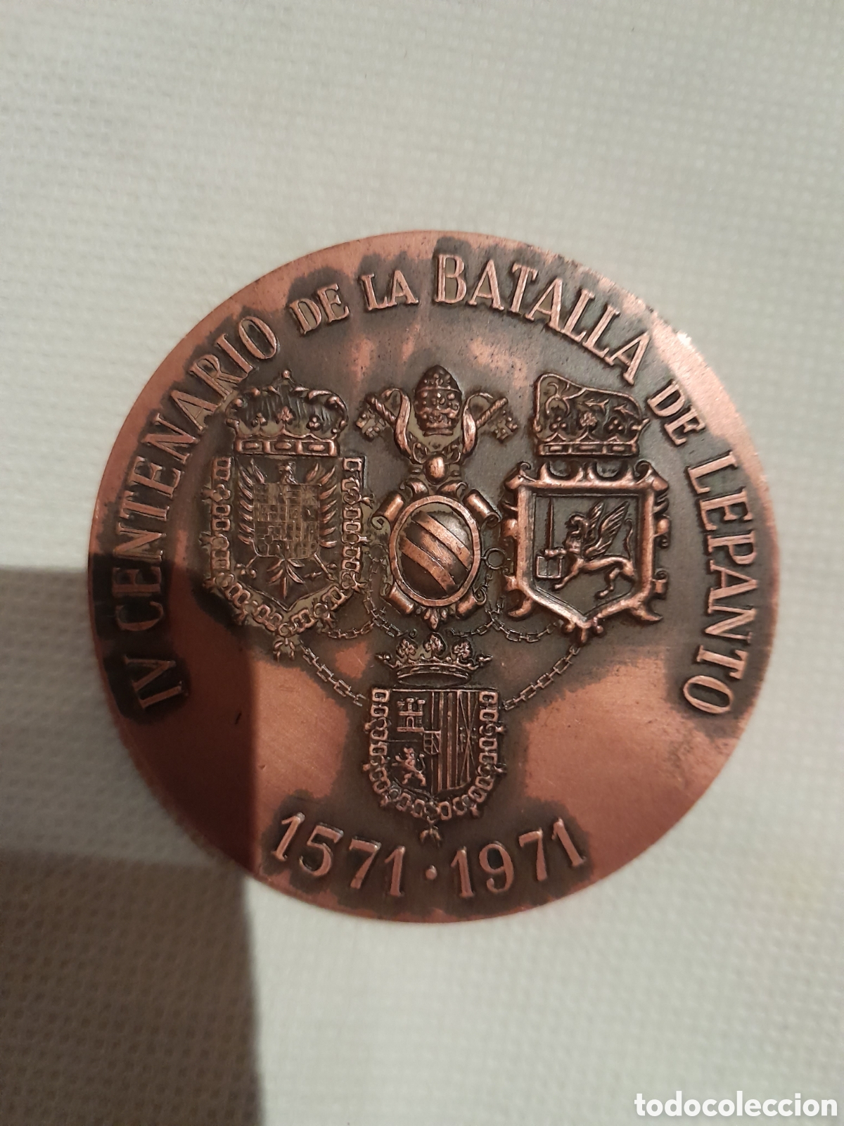 Medallas hist&oacute;ricas: Medalla IV centenario de Lepanto - Foto 2