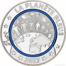 Medallas históricas: [#1162251] FRANCIA, MEDALLA, LA PLANÈTE BLEUE, 2017, FDC, PLATA