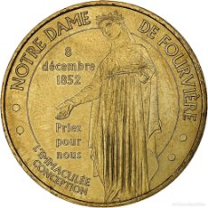 Medallas históricas: [#1280598] FRANCIA, TOURIST TOKEN, NOTRE DAME DE FOURVIÈRE, 2008, MDP, NORDIC GOLD, EBC