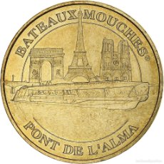 Medallas históricas: [#1280646] FRANCIA, TOURIST TOKEN, BATEAUX MOUCHES, PONT DE L'ALMA, 2008, MDP, NORDIC GOLD