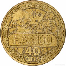 Medallas históricas: [#1280647] FRANCIA, TOURIST TOKEN, HARIBO FRANCE, 40 ANS, 2007, MDP, NORDIC GOLD, EBC+