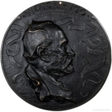 Medallas históricas: [#1159377] FRANCIA, MEDALLA, VICTOR HUGO, 1884, BRONCE, RINGEL D'ILLZACH, FONTE UNIFACE, SC
