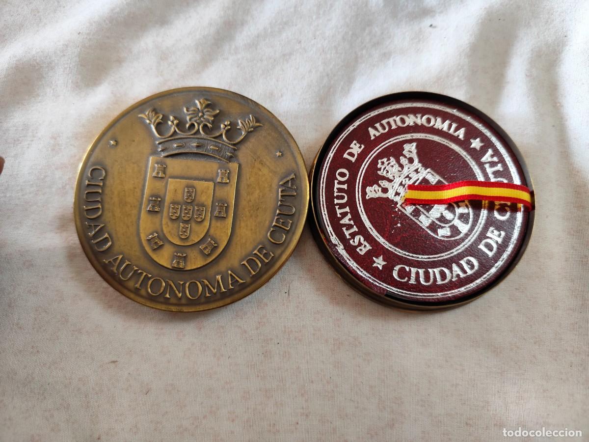 Medallas hist&oacute;ricas: MEDALLON POLVERA / ESTATUTO AUTONOMIA CIUDAD AUTONOMA DE CEUTA / SUX 107 D3 / BRONCE