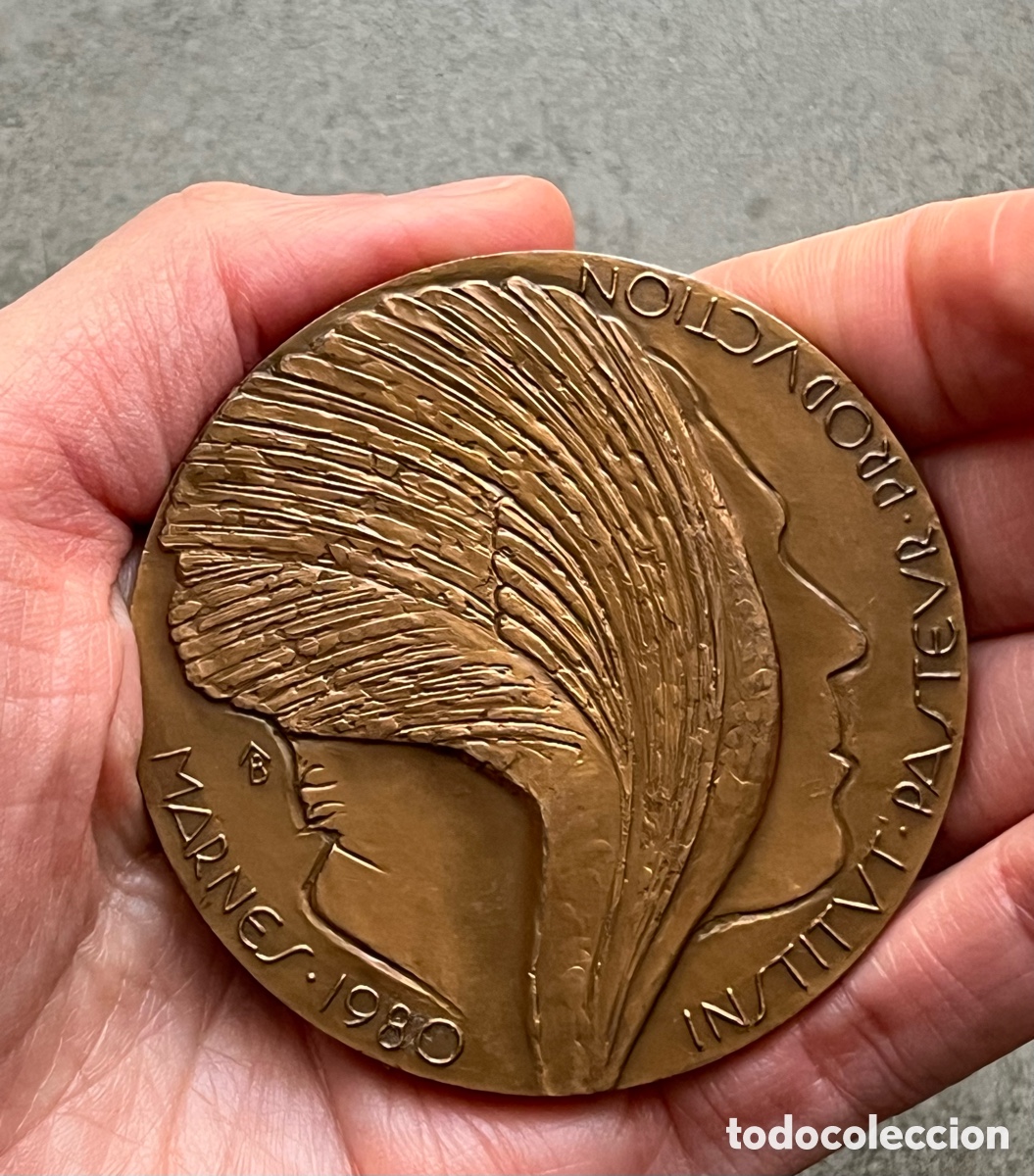 Medallas hist&oacute;ricas: Medalla Bronce Francesa Jacques Monod - Foto 2