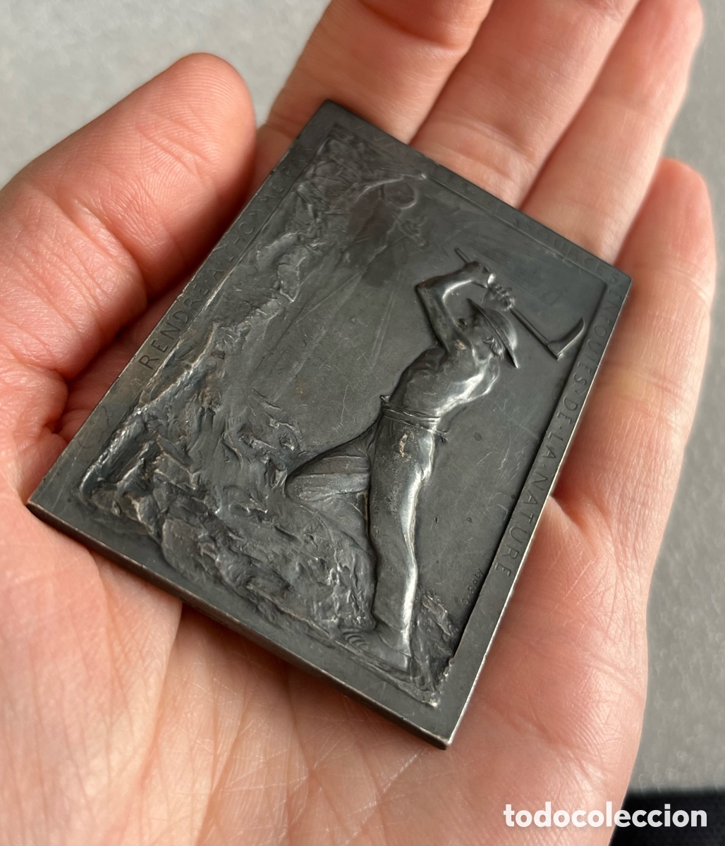 Medallas hist&oacute;ricas: Medalla rectangular de Bronce - Francia - 1852 Mines de Lens 1899 - Foto 7