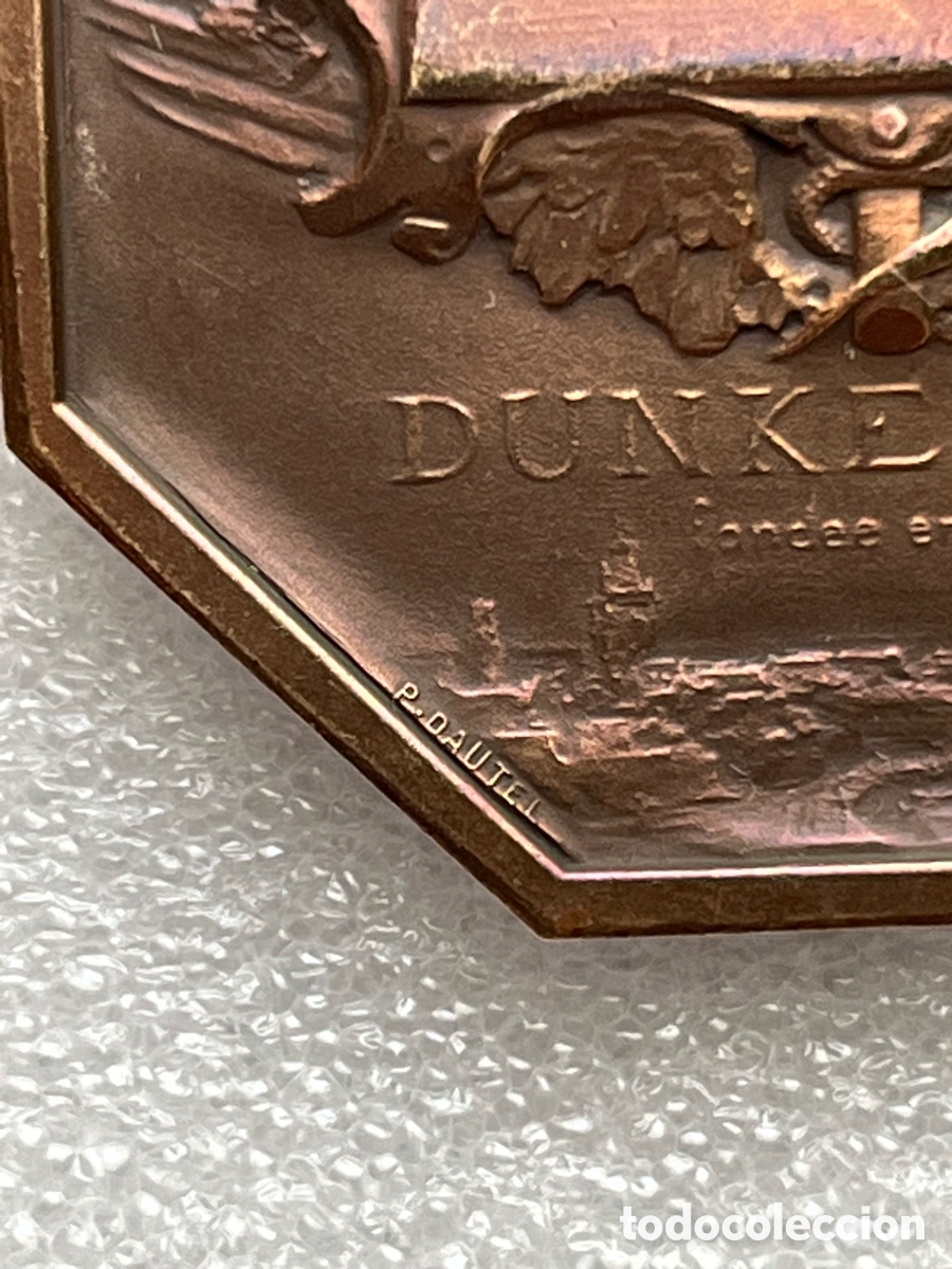 Medallas hist&oacute;ricas: Medalla bronce Octogonal C&aacute;mara de Comercio Dunkerque - Foto 6