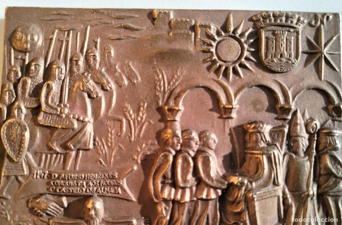 Medaglie storiche: Placa,medalla BRONCE,LANJEIRA SANTOS, CONQUISTA ALMADA,PORTUGAL. 1976. ROTARY CLUB.